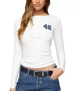 46 ребристая футболка-поло с лямками Edikted, белый