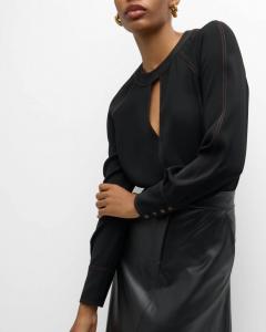 Футболка Tena Top In черный Veronica Beard, черный