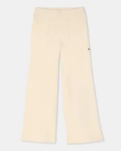Девочка трикотажные брюки широкие из ткани милано Kids El Corte Inglés, экрю