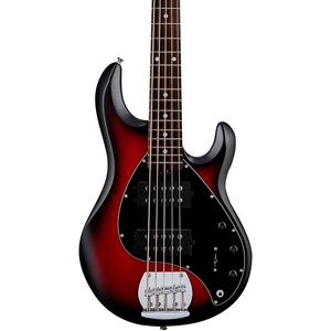 Пятиструнная бас-гитара Sterling от Music Man StingRay Ray5HH, ограниченная серия Ruby Red Burst Satin