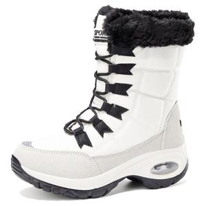 Medd Женские зимние ботинки черные/бежевые/бордовые с меховой подкладкой бежевые, цвет Fleece-Lined Beige