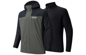 ANTA Ветровка мужская, Basic Black/Dark Aqua Green-4