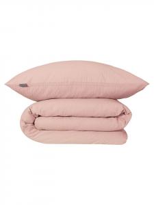 Schiesser Комплект постельного белья из жатой ткани "Лаура" розового цвета
