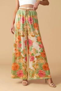 Широкие брюки Boho Bloom в цвете Sage Multi Bns, Sage Multi