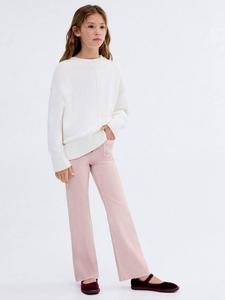 Детские джинсы с заклепками и рваными краями клеш Mango, Lt-pastel Purple