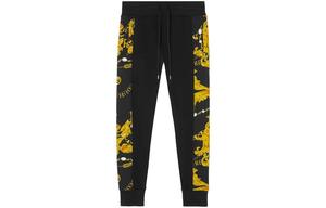 Барокко принт спортивные штаны на шнурке VERSACE JEANS COUTURE, черный