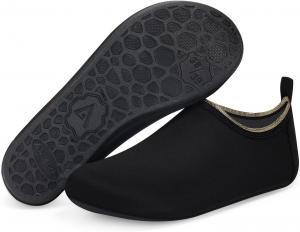 Водные туфли ANLUKE Barefoot Aqua Yoga, быстро сохнущие пляжные плавательные и серфовые носки для женщин и мужчин, черный
