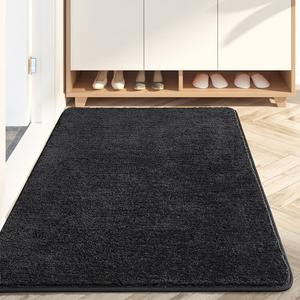 Dajiang Ковер 90х150 см для прихожей, противоскользящий, грязеотталкивающий, пылеудаляющий, Weilmingdun - Black