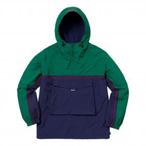 Куртка Supreme SS18 Split Anorak Green Colorblock hooded Interchange Jacket Unisex SUP-SS18-547, зеленый