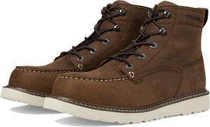 Мужские ботинки Wolverine Trade Wedge 6 без подкладки с композитным носком, темно-коричневый