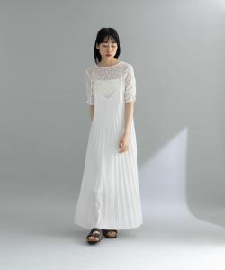 Эксклюзивное предложение в интернете: платье-комбинация с двусторонними складками Kbf, цвет Off