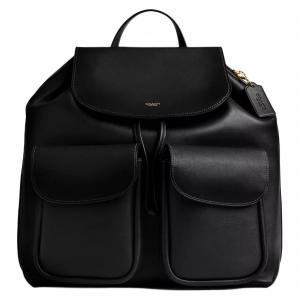 Crosby Grain Leather Backpack Tubas Женская Черная COACH