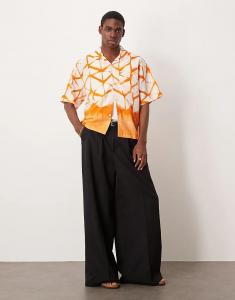 Рубашка Cotton On Cabana с короткими рукавами и оранжевым абстрактным принтом Cotton On