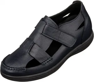 Мужские невидимые обувные подъемники CALTO - синие премиальные кожаные легкие повседневные сандалии рыбака - увеличение роста на 3,2 дюйма - K2663 - размер 10,5 D(M) США No Brand, темно-синий