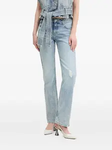 Джинсы с кислотной стиркой HUGO, синий