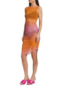 Прозрачное платье-футляр миди Heatwave Louisa Ballou, цвет Orange Multi