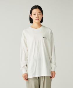 Мягкая хлопковая футболка с длинными рукавами и свободным кроем, с логотипом.
