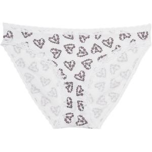 Victoria's Secret Женские трусики Lacie 1 пара белые с принтом сердец и роз