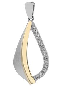 Adeliás Женский кулон из серебра 925 пробы с кубическим цирконием в серебряной оправе