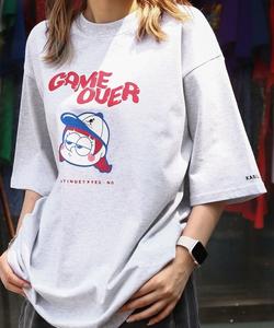 Футболка с коротким рукавом, принт в стиле 90-х KANGOL, цвет слоновая кость