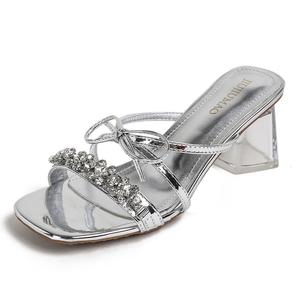 TAFN Скользящие сандалии для женщин Silver