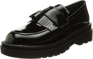 Женские лоферы с кисточками, мужской стиль, подошва 5,5 см, U-образный носок Liberty Doll, черный