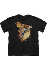 Футболка с коротким рукавом для детей Superman Last Sons Gildan, черный