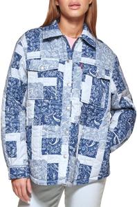 Женская стеганая куртка Levi's с ромбовидным узором, New Blue Paisley Patchwork