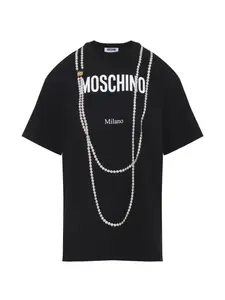 Футболка с логотипом Moschino, черный