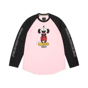Топ Supreme x Number (N)Ine x Mickey Mouse Raglan Long-Sleeve Top 'Pink'