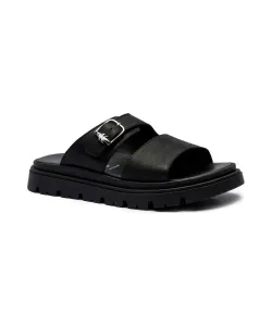 Кожаные тапочки Calvin Klein Jeans, черный