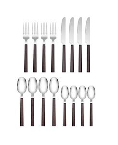 Набор посуды Henley из 16 предметов, на 4 персоны Hampton Forge, цвет brown and dark brown