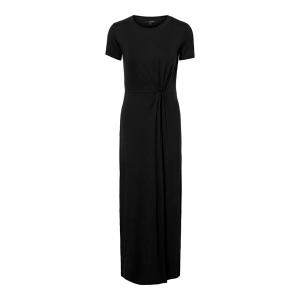 Длинное платье Vero Moda Ava Lulu Ancle Petite Short Sleeve, черный