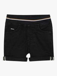Джинсовые шорты boss baby с эластичной талией HUGO BOSS, черный