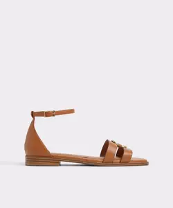 Женские сандалии на плоской подошве с квадратным носком Aldo, коричневый