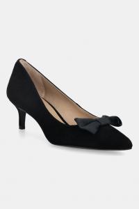 Замшевые туфли на каблуках Adrienne Bow Lauren Ralph Lauren, черный