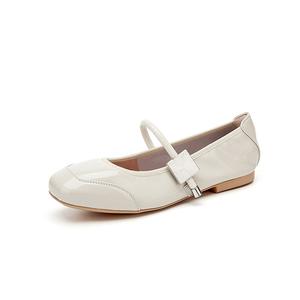 QUICHESHOES Плоские туфли Мэри Джейн для женщин экрю, цвет Ecru