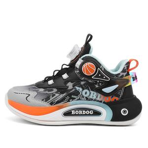Детские баскетбольные кроссовки для детей BOBDOG, черный/серый