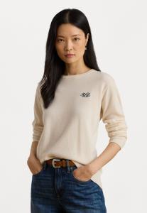 Джемпер Lauren Ralph Lauren EMBROIDERED CASHMERE CREWNECK SWEATER, Mascarpone Cream/Off-White