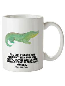Кружка XL в виде крокодила с белой надписью Mr. & Mrs. Panda