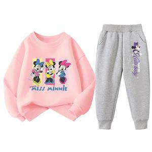 Повседневная спортивная одежда для детей 3-7 лет Disney, розовый/серый