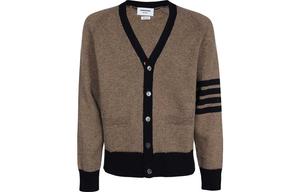 THOM BROWNE SS23 Вязаный свитер мужской коричневый