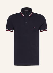 Рубашка-Поло из пике, облегающая, с кантом Tommy Hilfiger, синий