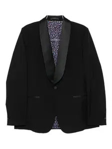 Пиджак с шалевыми отворотами из смеси шерсти и мохера Paul Smith, черный