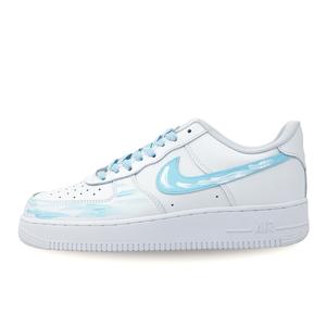 Nike Кроссовки для скейтбординга Air Force 1 с противоскользящим износостойким верхом, унисекс, светло-голубые