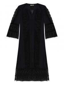 Платье миди с кружевными вставками By Malene Birger, черный