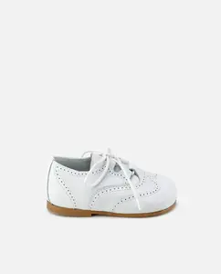 Детские ботинки в валлийском стиле из перфорированной кожи Eli 1957, белый