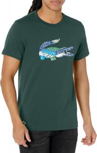 Мужская спортивная футболка Lacoste из хлопкового джерси, Forest Green