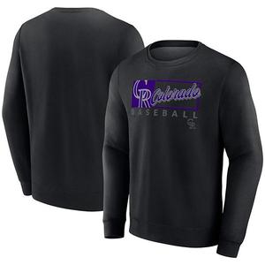 Мужской свитшот focus fleece черный colorado rockies Fanatics