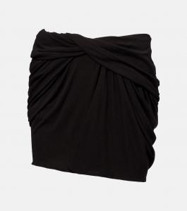 Собранная мини-юбка из хлопкового джерси с добавками Entire Studios, Soot